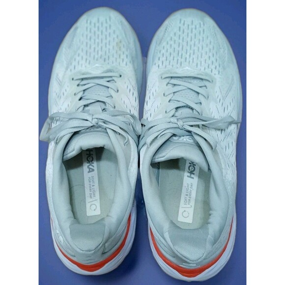 Hoka One One Clifton 8 Men’s 11D Max Cushion Running Shoes Blue Orange - Picture 8 of 12